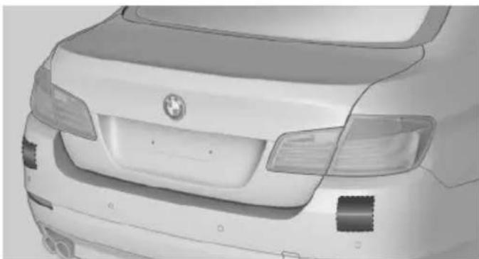 BMW 528i xDrive Sedan (2012) - Radar sensors - 1