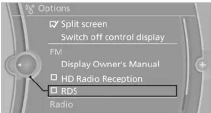 BMW 528i xDrive Sedan (2012) - Switching the RDS on/off - 1