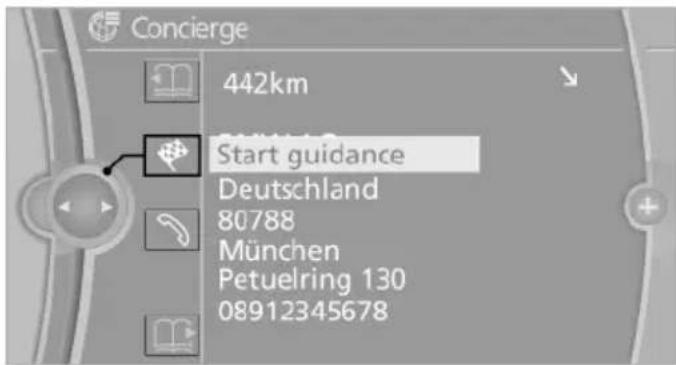 BMW 550i xDrive Sedan (2012) - Starting destination guidance - 1