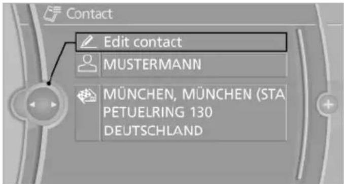 BMW 550i xDrive Sedan (2012) - Editing a contact - 1