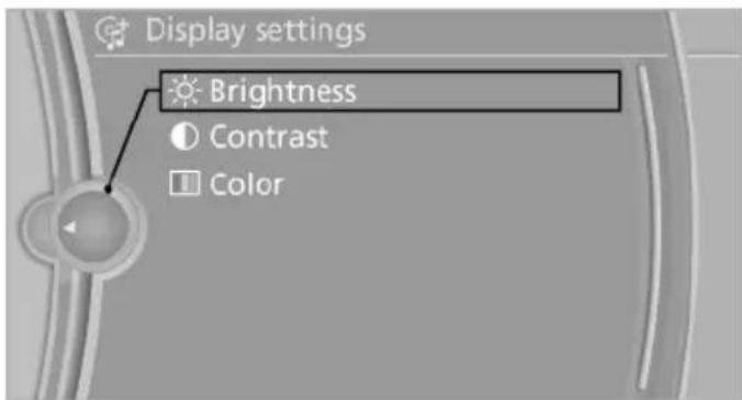 BMW 550i xDrive Sedan (2012) - Setting the brightness, contrast and color - 1