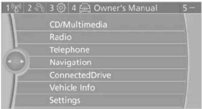 BMW 550i xDrive Sedan (2012) - Displaying the button assignment - 1