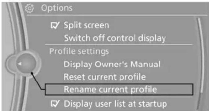 BMW 550i xDrive Sedan (2012) - Renaming profiles - 1