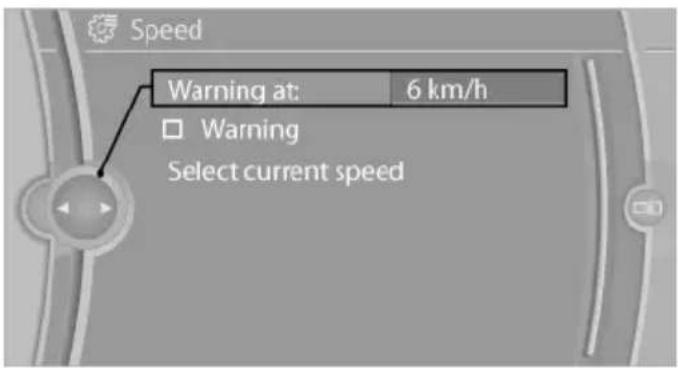 BMW 650i xDrive Coupe (2012) - Displaying, setting or changing the limit - 1