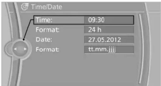 BMW 650i xDrive Coupe (2012) - Setting the time - 1