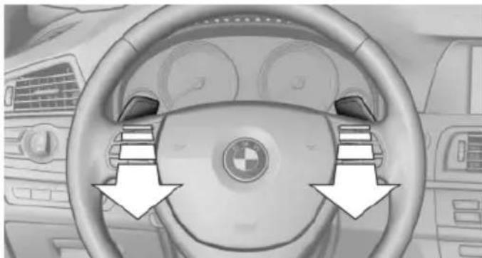 BMW 650i xDrive Coupe (2012) - Shift paddles for Sport automatic transmission - 1