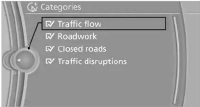 BMW 650i xDrive Coupe (2012) - Filtering traffic bulletins - 1