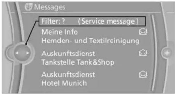 BMW 650i xDrive Convertible (2012) - Filtering the message list - 1