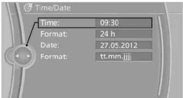 BMW 650i xDrive Convertible (2012) - Setting the clock - 4