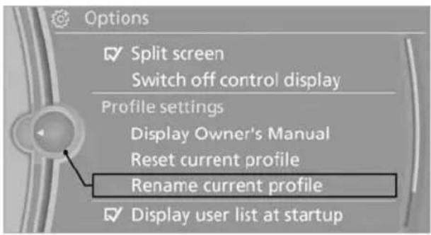 BMW 650i xDrive Convertible (2012) - Renaming profiles - 1