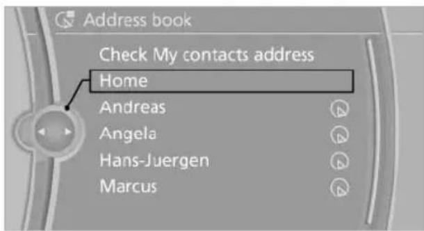 BMW 650i xDrive Convertible (2012) - Using the home address as the destination - 1