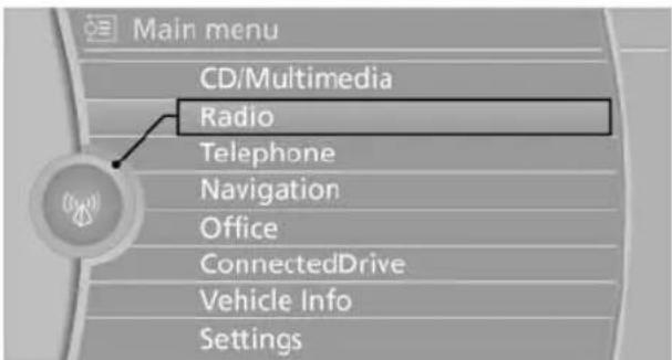 BMW 650i xDrive Convertible (2012) - Selecting menu items - 1