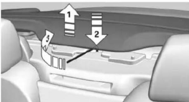 BMW 650i xDrive Convertible (2012) - Manually lowering rear window - 1
