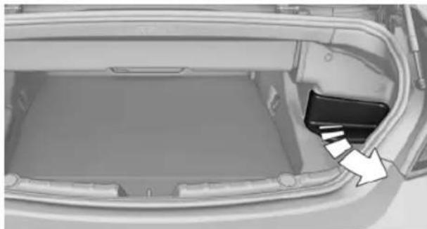 BMW 650i xDrive Convertible (2012) - Manually unlocking fuel filler flap - 1
