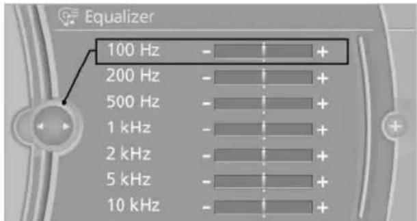 BMW X6 M (2012) - Adjusting the equalizer - 1