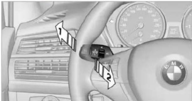 BMW X6 M (2012) - Switching the high beams on and off manually - 1