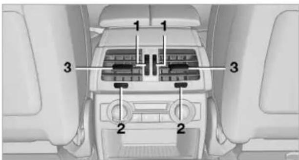BMW X6 M (2012) - Ventilation in rear - 1