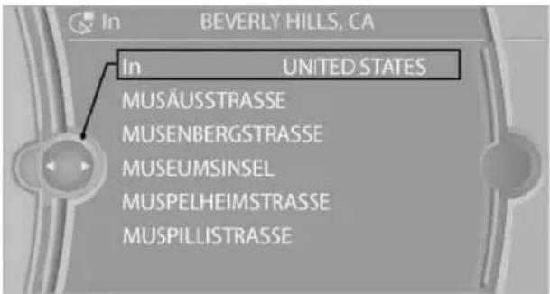 BMW X6 M (2012) - Street does not exist in the destination city/town - 1