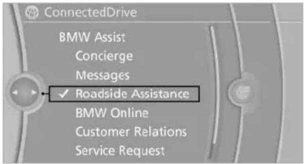 BMW X6 M (2012) - Starting Roadside Assistance without BMW Assist or TeleService - 1