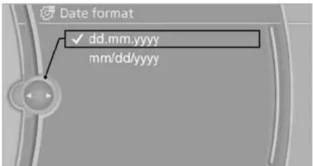 BMW X6 M (2012) - Setting the date format - 1