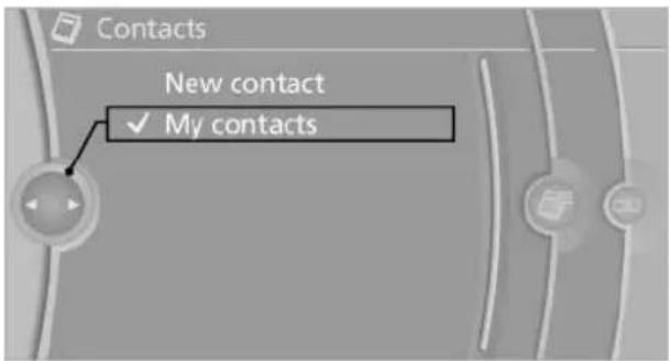BMW X6 M (2012) - Displaying contacts - 1