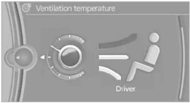 BMW X6 M (2012) - Adjusting the ventilation temperature - 1