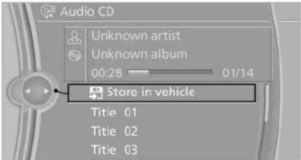 BMW X6 M (2012) - Storing from a CD/DVD - 1