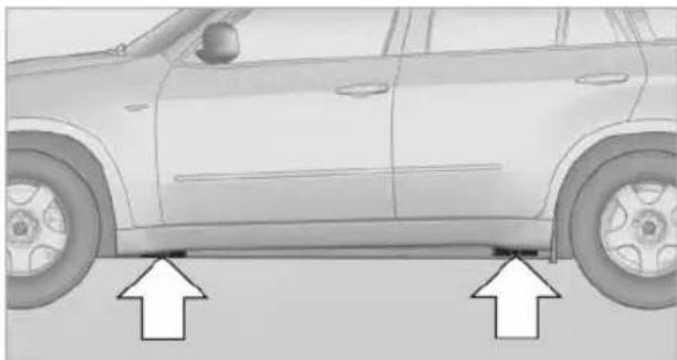 BMW X6 M (2012) - Jacking points for the vehicle jack - 1