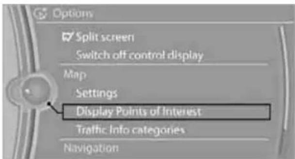 BMW 335i Convertible (2011) - Displaying special destinations in the map - 1
