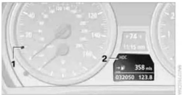 BMW 335i Convertible (2011) - Displays in the instrument cluster\* - 1