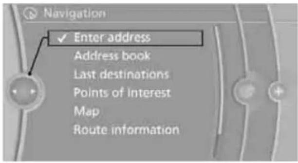 BMW 335i Convertible (2011) - Entering a destination manually - 1