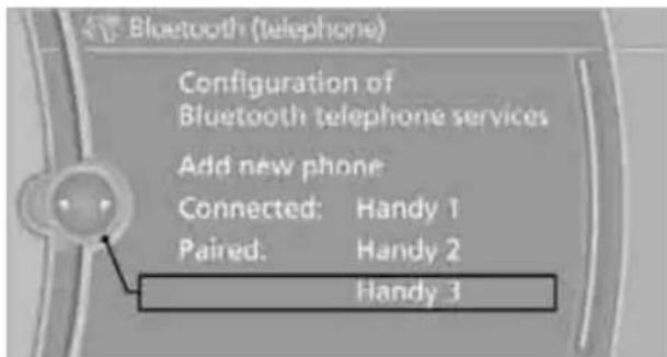 BMW 328i xDrive Sedan (2011) - Connecting a particular mobile phone - 1