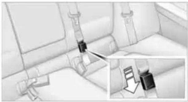 BMW 328i xDrive Sedan (2011) - Rear center safety belt - 1
