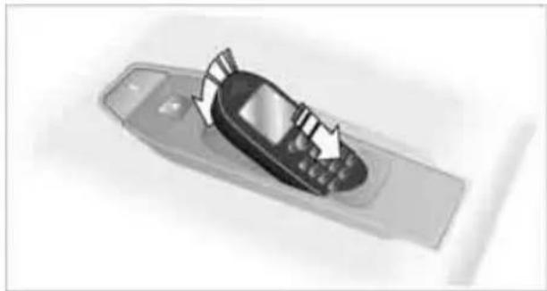 BMW 328i xDrive Sedan (2011) - Inserting mobile phone - 1
