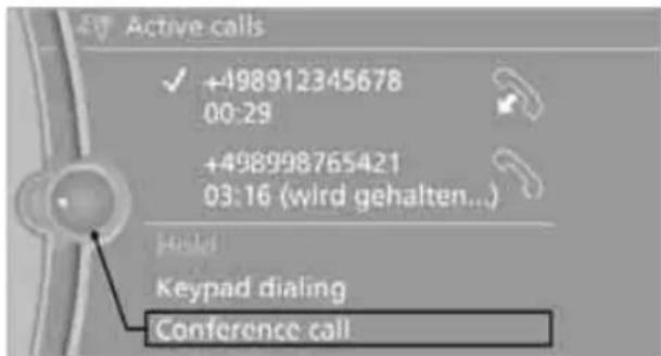 BMW 328i xDrive Sedan (2011) - Establishing a conference call - 1