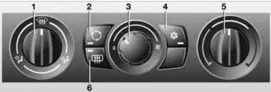 BMW 128i Coupe (2010) - Heating and ventilation, air conditioner\* - 1