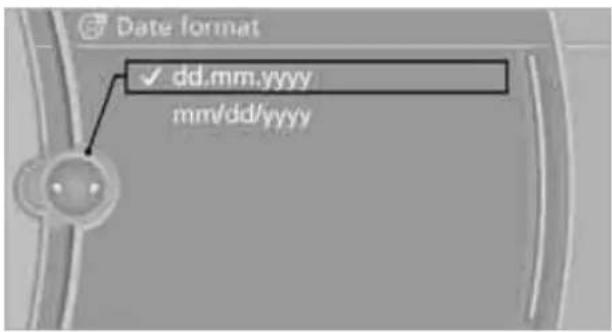 BMW 335i xDrive Sedan (2010) - Setting the date format - 1