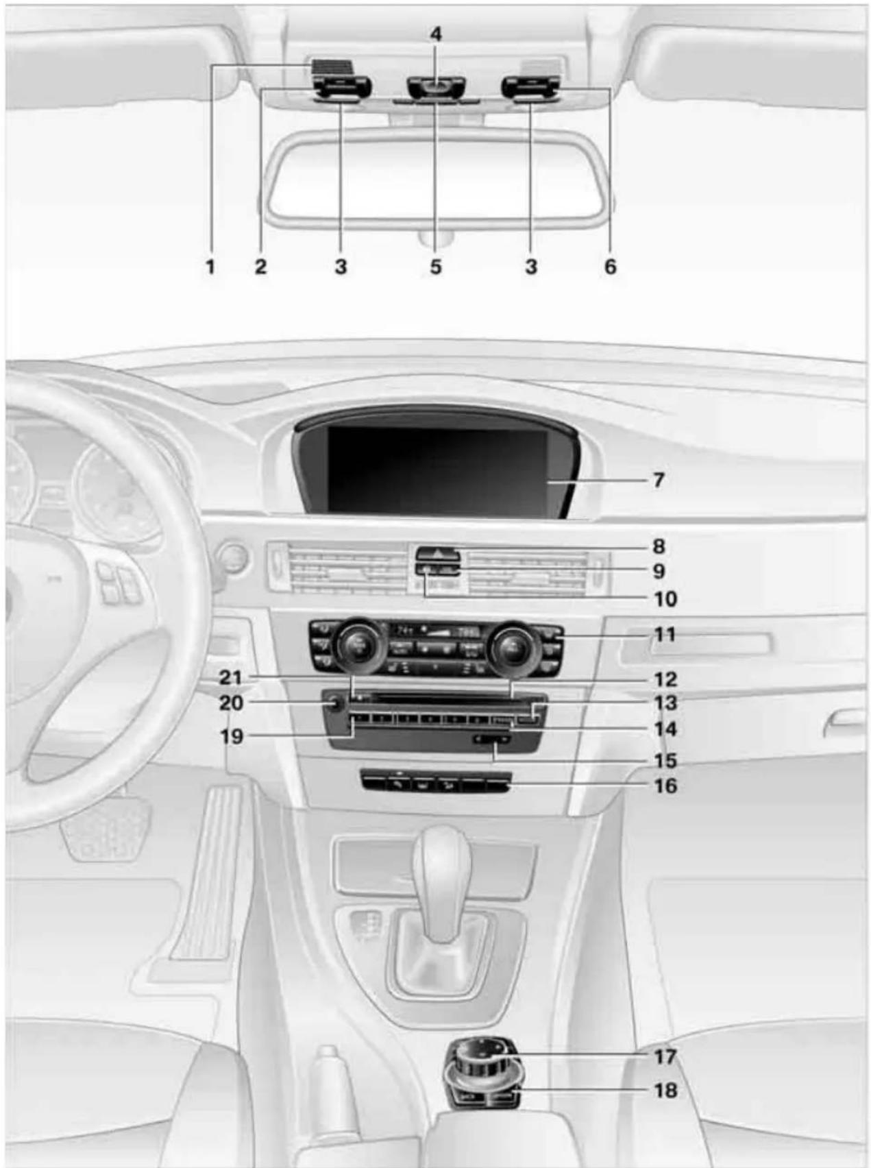 BMW 335i xDrive Sedan (2010) - Around the center console: controls and displays - 1