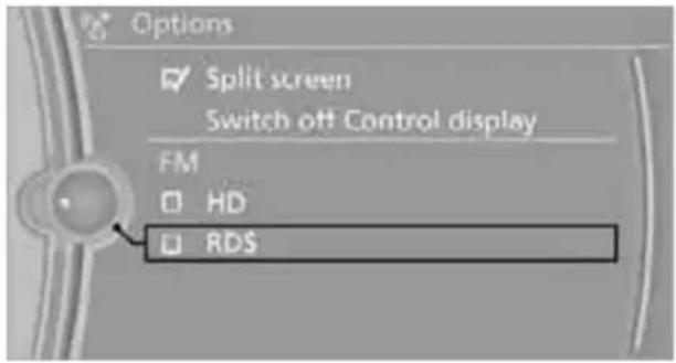 BMW 335i xDrive Sedan (2010) - Switching the RDS on/off - 1
