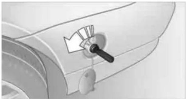 BMW 335i xDrive Sedan (2010) - Opening the diesel exhaust fluid reservoir - 2