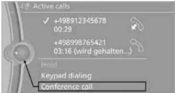 BMW 335i xDrive Sedan (2010) - Establishing a conference call - 1