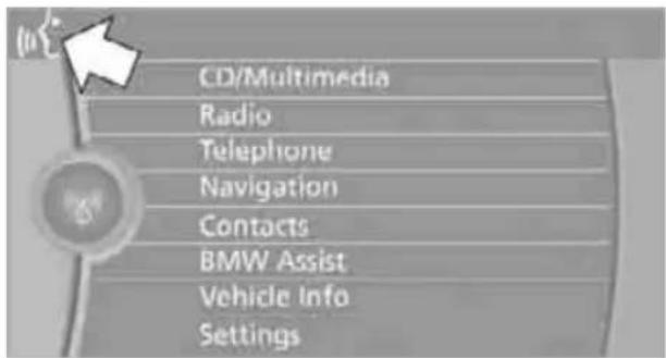 BMW 335i xDrive Sedan (2010) - Activating voice activation system - 2