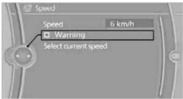 BMW Z4 sDrive30i (2010) - Activating/deactivating the limit - 1