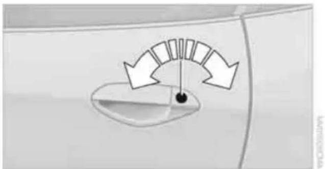 BMW Z4 sDrive30i (2010) - Opening and closing: Using the door lock - 1