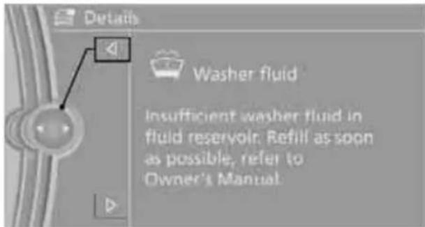 BMW Z4 sDrive30i (2010) - Explanatory text messages - 1