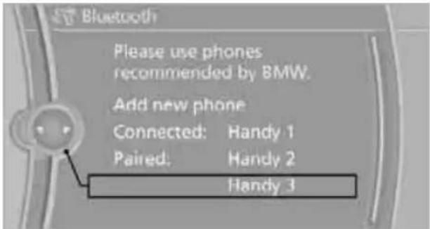 BMW Z4 sDrive30i (2010) - Connecting a particular mobile phone - 1
