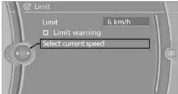 BMW 328i xDrive Sedan (2009) - Applying your current speed as the limit - 1