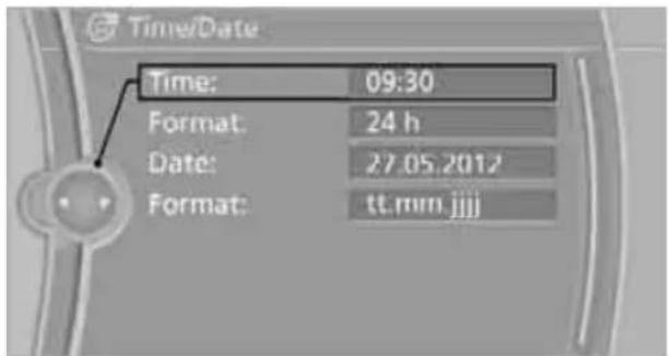 BMW 328i xDrive Sedan (2009) - Setting the time - 1