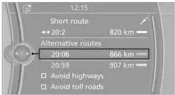 BMW 328i xDrive Sports Wagon (2009) - Changing route criteria - 1