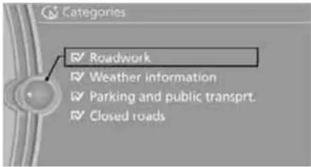 BMW 328i xDrive Sports Wagon (2009) - Filtering of traffic bulletins - 1